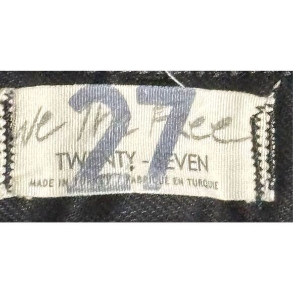 We the Free People Jeans Sz 27 Faded Black Bren Boyfriend Distressed Button Fly - Picture 7 of 7